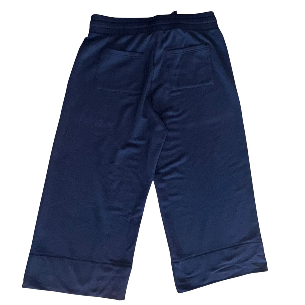 Quince SuperSoft Fleece Cropped Wide Leg Pants Navy Blue Medium M - Picture 8 of 9